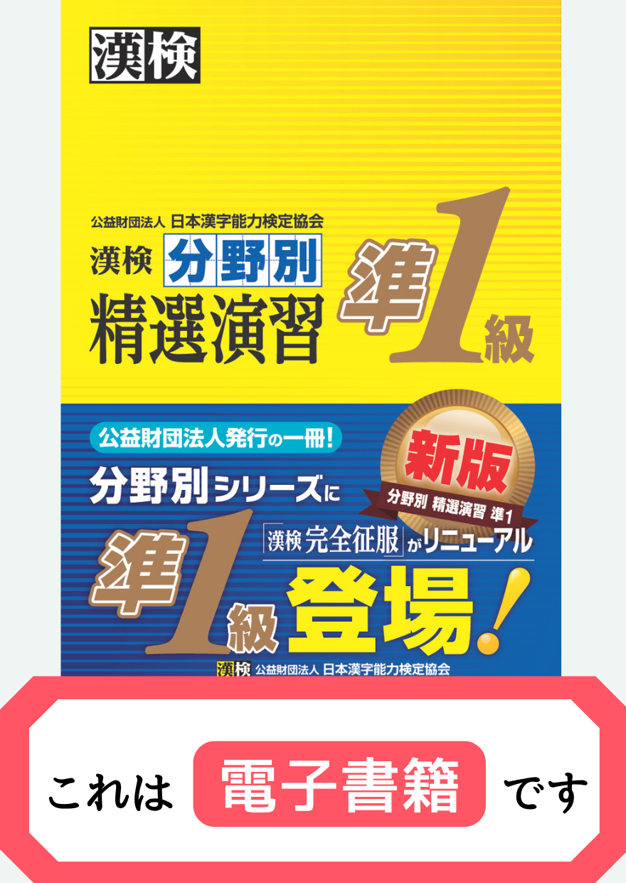 漢検準1級分野別精選演習【電子書籍】表紙画像