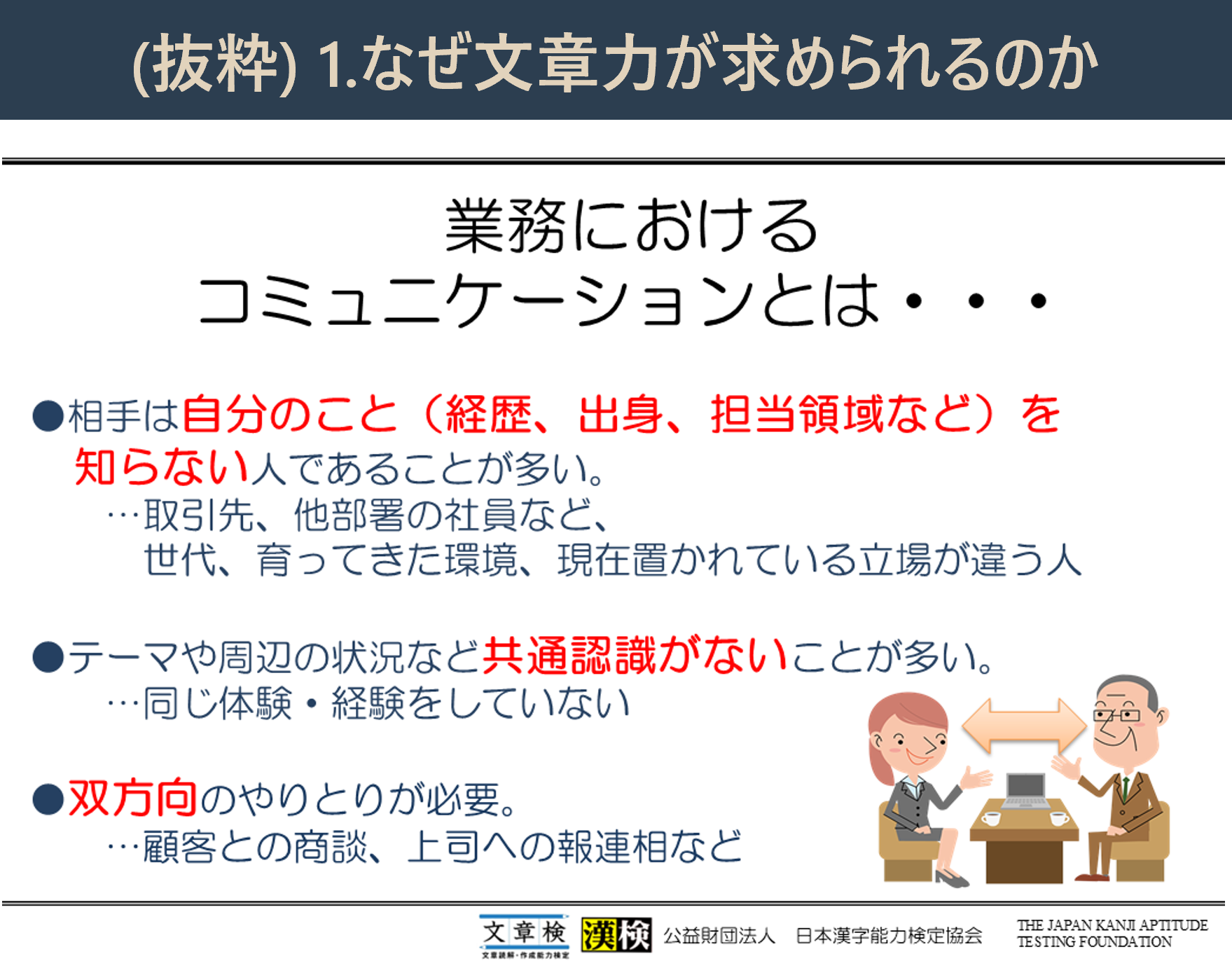 公開型オンライン研修　倫理的な文章を書くためのメソッドとは　1.なぜ文章力が求められるのか①